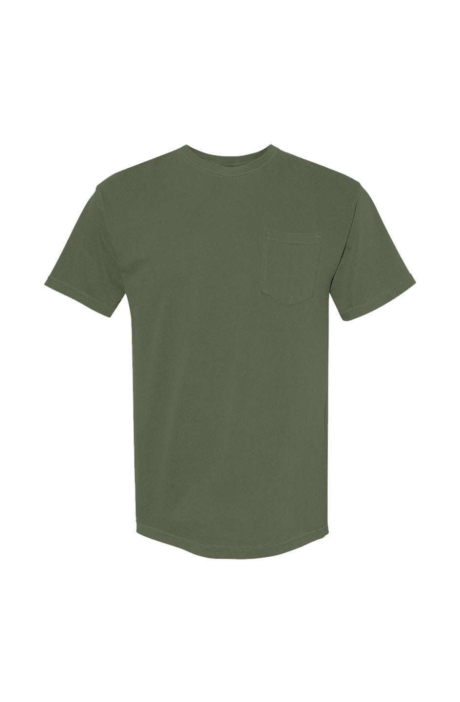 Plain GIG Hem Tag Pocket Tee - Moss